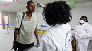 Passengers screened at Kenyan airport