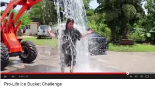 Man is doused with water