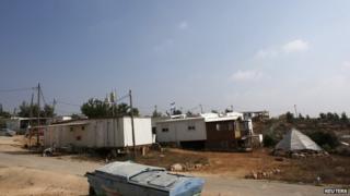 Prefabricated homes are seen in a Jewish settlement known as Gvaot. Photo: 31 August 2014