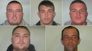 (clockwise from top left) Jack Brennan, Patrick Brennan, Richard Brennan, Perry Sutton and Sonny Murphy