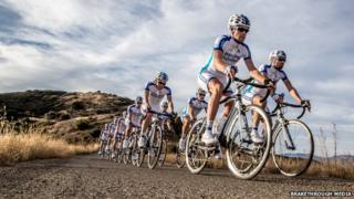 Cyclists from Team Novo Norodisk