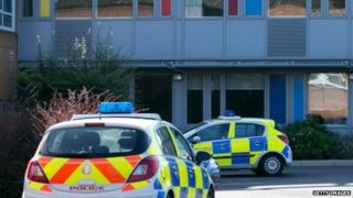 Police outside the school