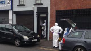 Forensics team at house search