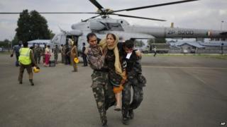 The army's has scaled up its rescue work as flood waters recede