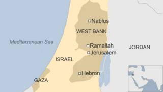 Map of the West Bank