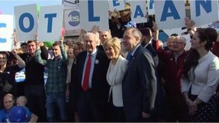 Ailig Salmond, Jim Sillars agus Nicola Sturgeon