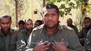 Screengrab of video posted online on 11 September 2014 showing Fijian peacekeepers held captive by Syrian rebel group al-Nusra Front