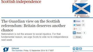 Guardian editorial