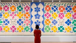 A work on display at Matisse: Cut-Outs at Tate Modern
