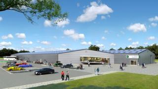 The proposed motor museum building in Jurby, Isle of Man