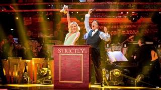 Natalie Lowe and Tim Wonnacott perform on Strictly Come Dancing