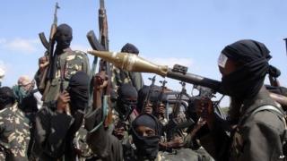 Al-Shabab fighters outside Mogadishu, Somalia (Archive shot)