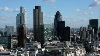 Лондонский финансовый район небоскребов