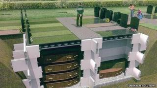 Artist's impression of modular burial system