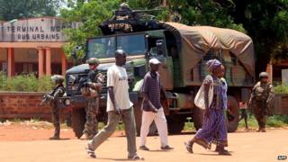 French troops in Bangui