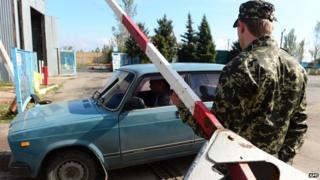 Russia-Ukraine border, controlled by rebels, at Uspenka - file epic