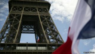 French flag and Eiffel tower