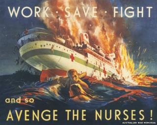 Poster from around 1943 depicting the Centaur being attacked