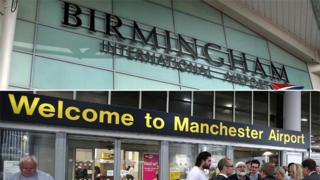 Birmingham & Manchester airport entrance