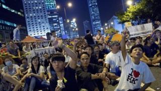 Pro-democracy protesters in Hon Kong