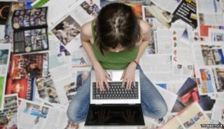 Girl on a laptop