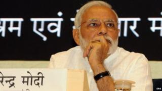 Mr Modi wants the ruling coalition's MPs to promote his government's policies