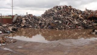 One of the scrap yards investigated in Kilgetty