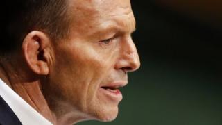 Australian Prime Minister Tony Abbott. 25 Sept 2014