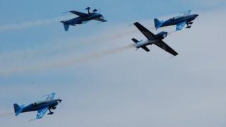 Blades display team at the Southend Air Festival