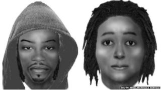 Composite images of the suspects in the shooting of Senzo Meyiwa