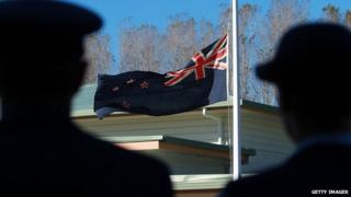 Anzac Day April 2012. Tinui, New Zealand
