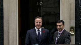 David Cameron leaving Downing Street