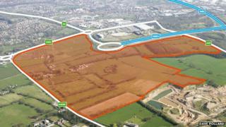 Cuerden Strategic Site, at the end of the M65 near Preston