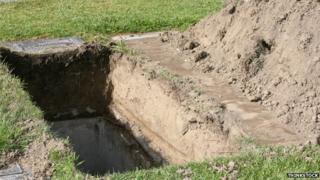 An empty grave