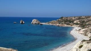 "Aphrodite's Rock" in the Paphos region of Cyprus