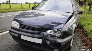 crashed car
