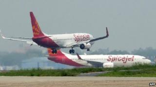 SpiceJet planes on tarmac