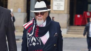 Gary Glitter, real name Paul Gadd, arrives at Southwark Crown Court
