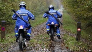French gendarmes search for the mystery feline