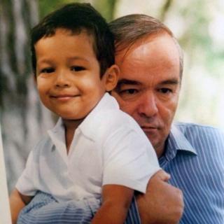 Islam Karimov Sr embracing Islam Karimov Jr