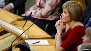 Nicola Sturgeon at Holyrood on Wednesday