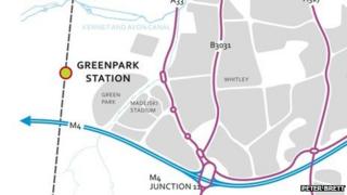 Planned location of Green Park