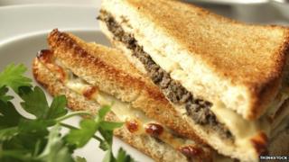 A toasted sandwich