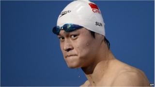 Chinese swimmer Sun Yang competes in Barcelona in 2013