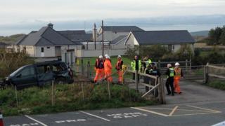 Gwrthdrawiad ger Harlech