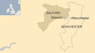 Map showing Weaste