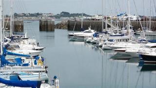 Boats in the QEII Marina, in St Peter Port, Guernsey