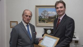Duke of Edinburgh with David Johnstone, Chairman, Scottish Land & Estates.