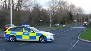 Police car at Willowdene Way, St Mellons