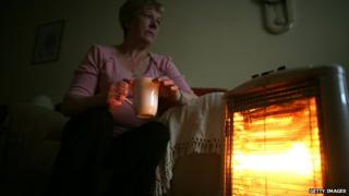 woman by fire